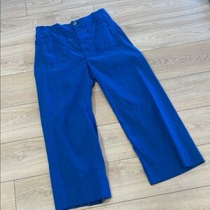 Anthropologie Maeve Blue Wide Leg Ankle Colette Pant
